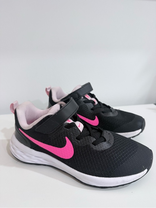 Nike Other - Nike Kids Black and Hot Pink Velcro Sneakers